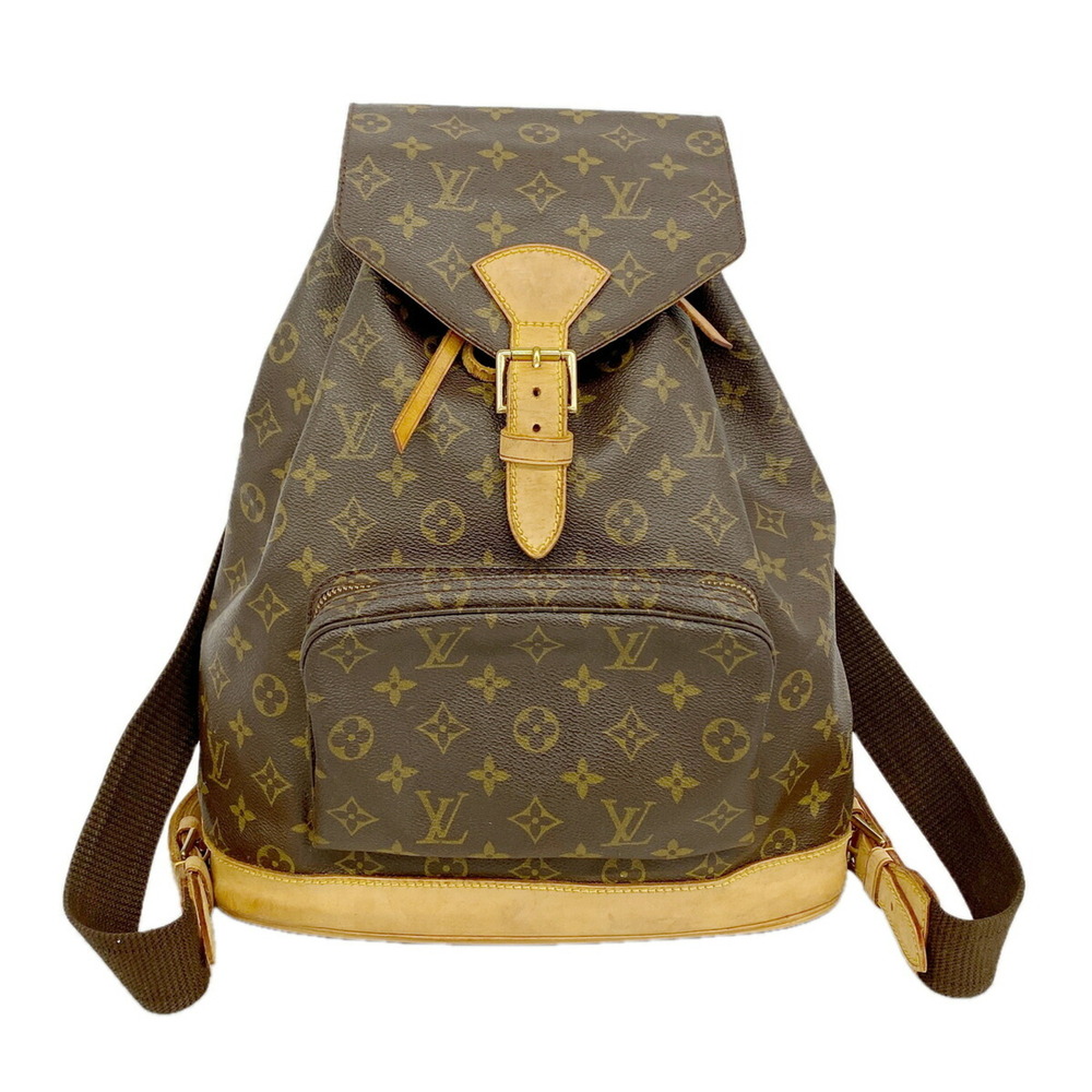 Louis Vuitton Monogram Montsouris GM Backpack/Daypack M51135 Brown Women's P3...